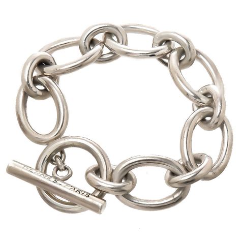 hermes link bracelet silver.